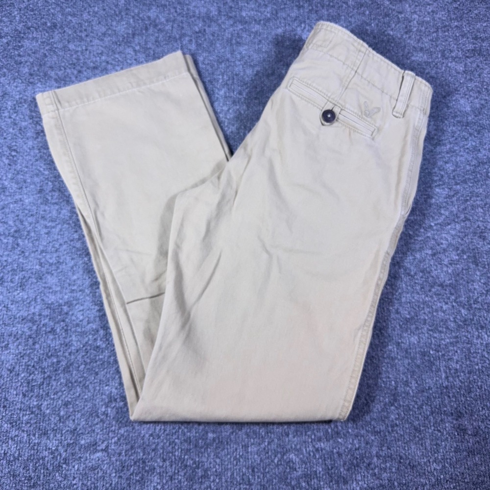 American Eagle Outfitters Relaxed Fit Chino Pants Mens 29x32 Khaki Tan Cotton